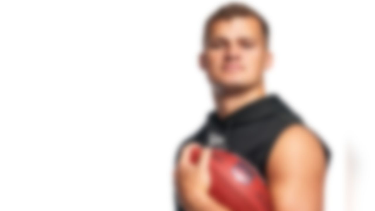 LSU tight end Mason Taylor poses for a portrait during the 2025 NFL Scouting Combine on Saturday, March 1, 2025 in Indianapolis, Indiana.
