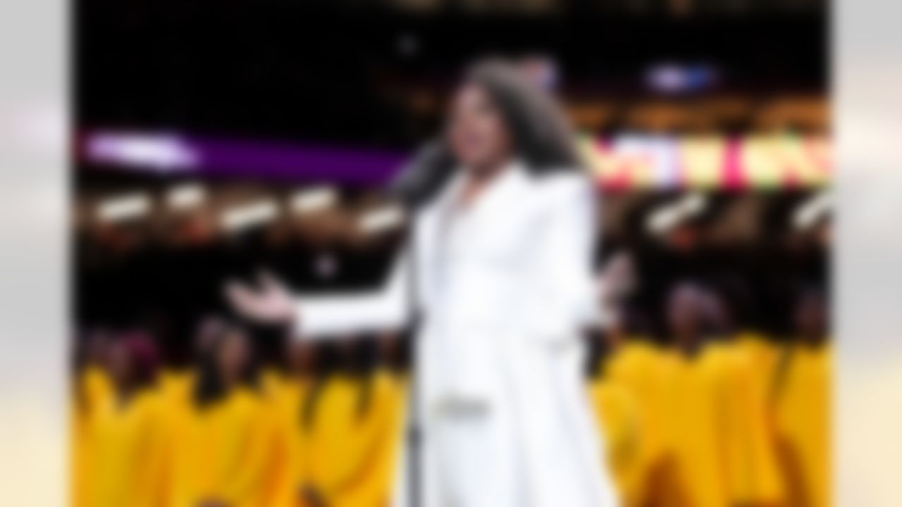 Singer Ledisi performs prior to the NFL Super Bowl LIX football game between the Philadelphia Eagles and the Kansas City Chiefs on Sunday, February 9, 2025 in New Orleans, Louisiana.